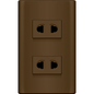Royu MDS113/DW 2-Gang Universal Outlet Set 15A (Plano) [Dark Wood] | Royu by KHM Megatools Corp.