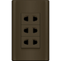 Royu MDS115/DG 3-Gang Universal Outlet Set 15A (Plano) [Dark Gray] | Royu by KHM Megatools Corp.