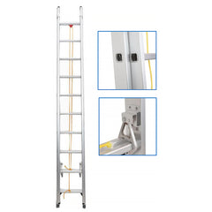 Miller Aluminum Extension Ladder (w/ Yellow Rope)
