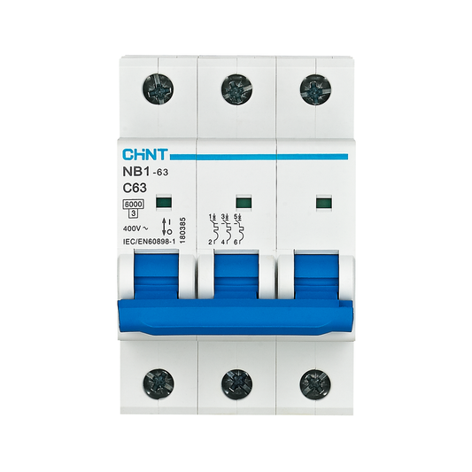 Chint NB1-63 3P 6KA with ON/OFF Indicator Miniature Circuit Breaker (3 Module) | Chint by KHM Megatools Corp.