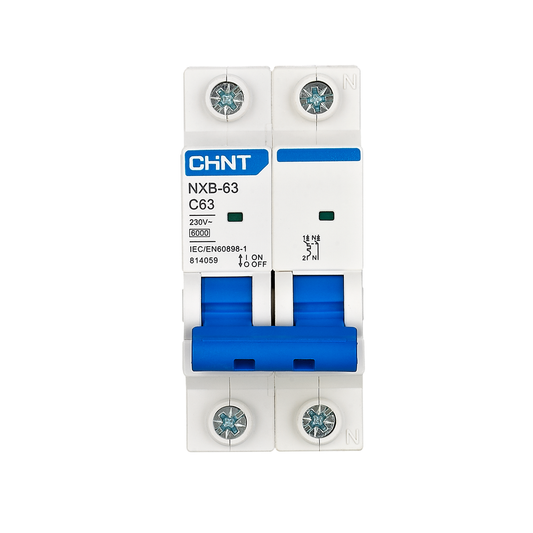 Chint NXB-63 2 Pole 6KA 220-240V Miniature Circuit Breaker | Chint by KHM Megatools Corp.