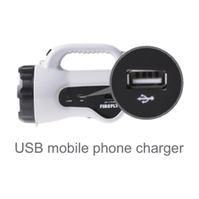 Firefly FEL556 Powerful Torch Light with USB Mobile Phone Charger | Firefly by KHM Megatools Corp.