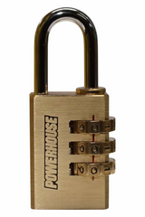 Powerhouse PH-BCPL-330 Brass Combination Padlock 3-Dials (30mm)