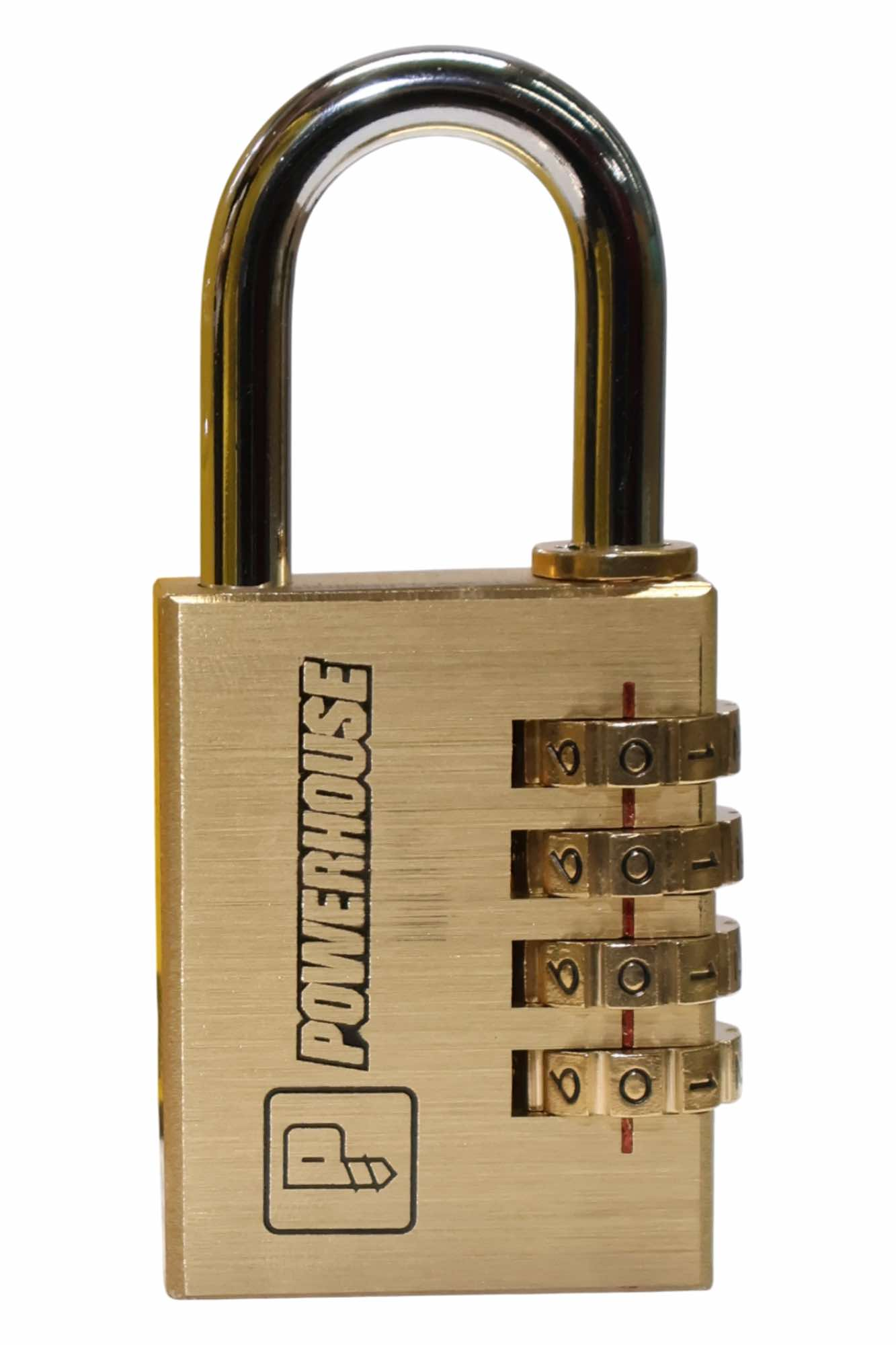 Powerhouse PH-BCPL-440 Brass Combination Padlock 4-Dials (40mm)