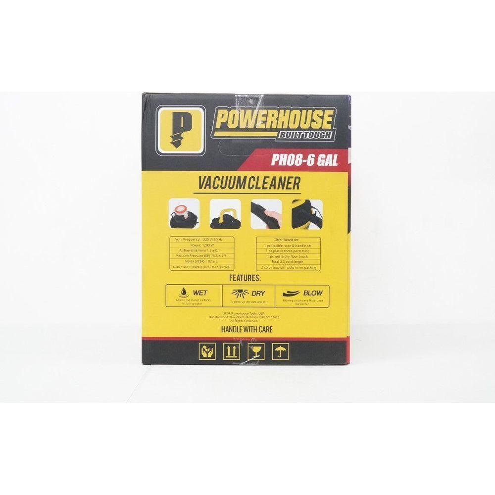Powerhouse PH08-6 GAL Wet & Dry Vacuum Cleaner | Powerhouse by KHM Megatools Corp.