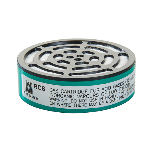 Blue Eagle RC6 Chemical Respirator Filter Cartridge (Vapour & Acid) [RC-6] 1000