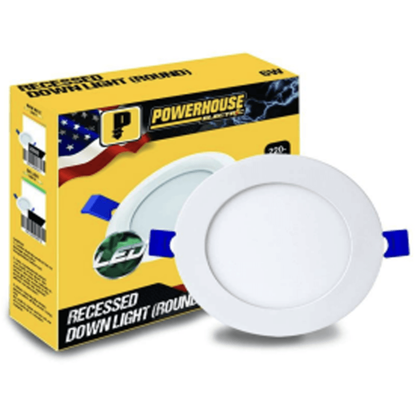 Powerhouse Electric Led Recessed Downlight Round Cool White - KHM Megatools Corp.