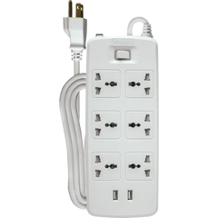 Royu REDEC626 (6-Gang) 1 Master Switch & 2 USB Ports