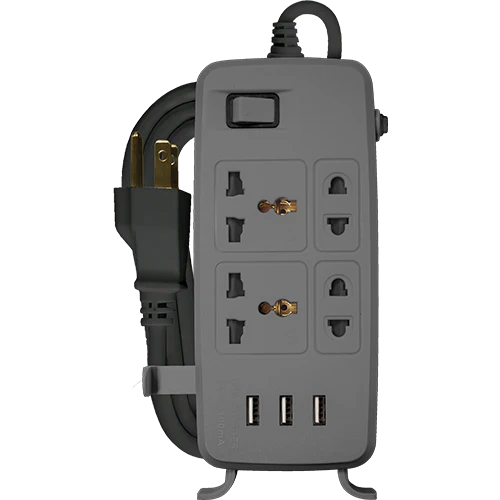 Royu REDEC634 1 Main Switch with 3 USB port [4-Gang] (Power Extension Cords )