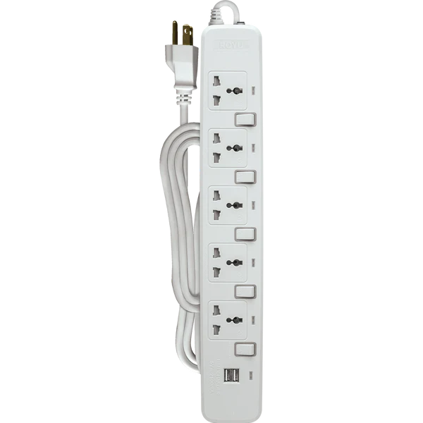 Royu REDEC725 (5-Gang) Individual Switches & 2 USB Ports