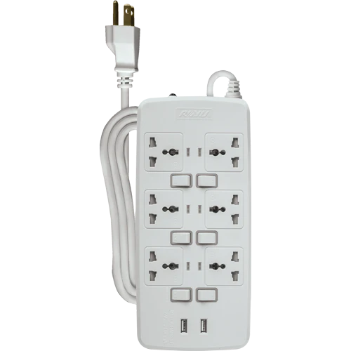 Royu REDEC726 (6-Gang) Individual Switches & 2 USB Ports