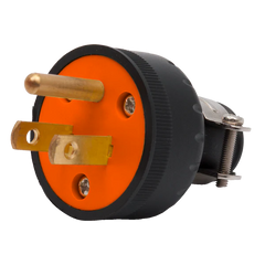 Royu REDPL205/B PVC Plug with Ground and Clamp (15A)