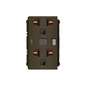 Royu RMO10/DG Duplex GFCI Outlet 20A 6mA (Plano) [Dark Gray] | Royu by KHM Megatools Corp.