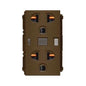 Royu RMO10/DW Duplex GFCI Outlet 20A 6mA (Plano) [Dark Wood] | Royu by KHM Megatools Corp.