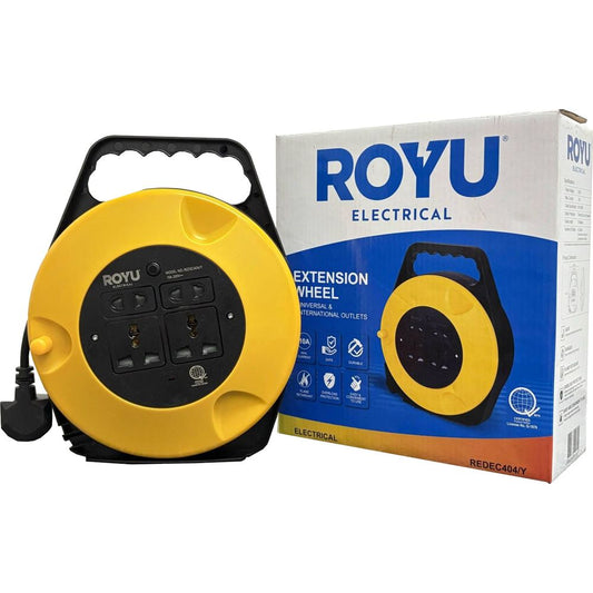 Royu REDEC404/Y Power Extension Cords  (10 Meters) | Royu by KHM Megatools Corp.