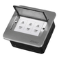 Royu RWF51 Square Floor Receptacle with 3 Gang Universal Outlet 15A (Wide) | Royu by KHM Megatools Corp.