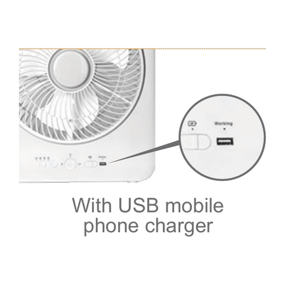 Firefly FEL653 Rechargeable 3-Speed Fan with Night Light | Firefly by KHM Megatools Corp.