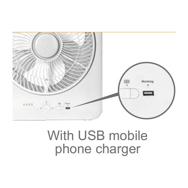 Firefly FEL653 Rechargeable 3-Speed Fan with Night Light | Firefly by KHM Megatools Corp.