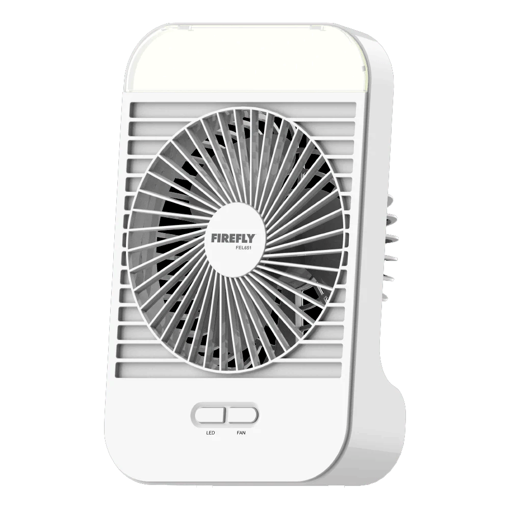 Firefly FEL651  5” Rechargeable Fan with Night Light | Firefly by KHM Megatools Corp.