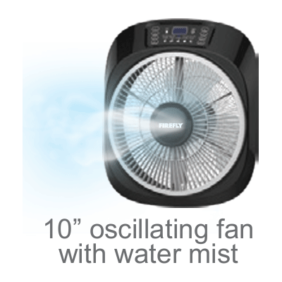 Firefly FEL645 Rechargeable Mist Fan with Built-in Emergency Light | Firefly by KHM Megatools Corp.