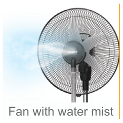 Firefly FEL646 16" Rechargeable Mist Fan with Digital Display and LED Night Light | Firefly by KHM Megatools Corp.