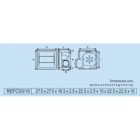 Royu REFC05-10 Ceiling Mounted Exhaust Fan 22W | Royu by KHM Megatools Corp.