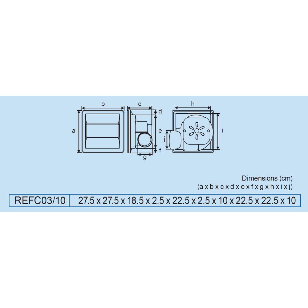 Royu REFC05-10 Ceiling Mounted Exhaust Fan 22W | Royu by KHM Megatools Corp.