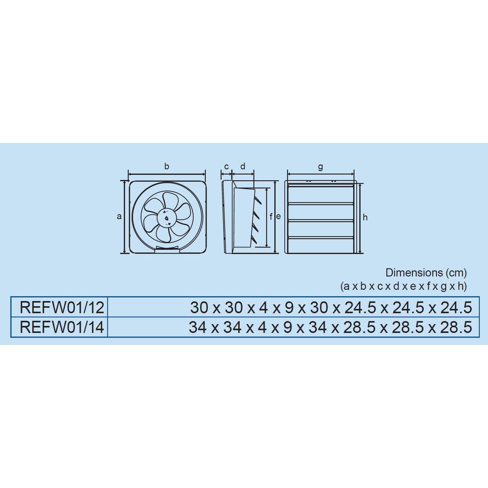 Royu REFW01 Wall Mounted Exhaust Fan | Royu by KHM Megatools Corp.