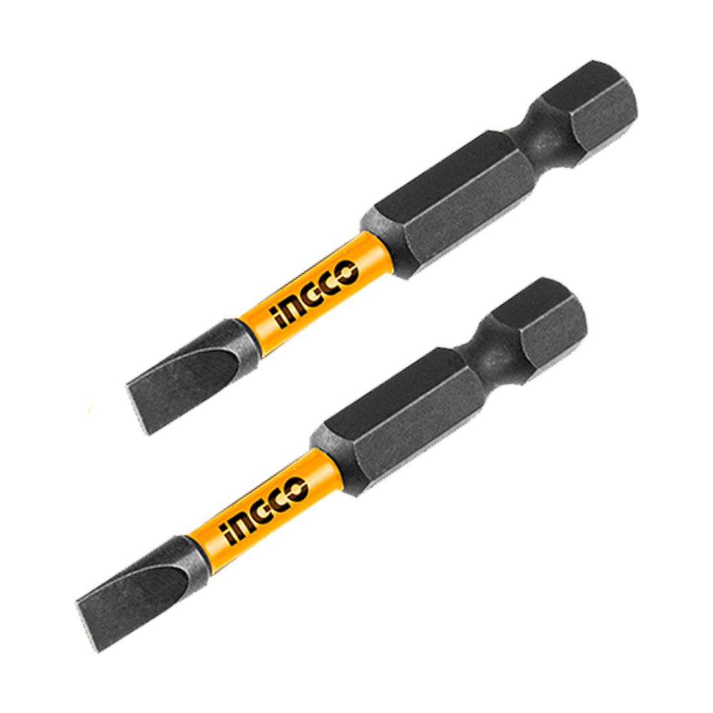 Ingco SDBIM71SL450 Impact Flat Screwdriver Bit SL4x50MM 2pcs