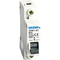 Sassin 1-Pole 6.5kAIC Miniature Circuit Breaker (MCB) (3SB1-63 Series)