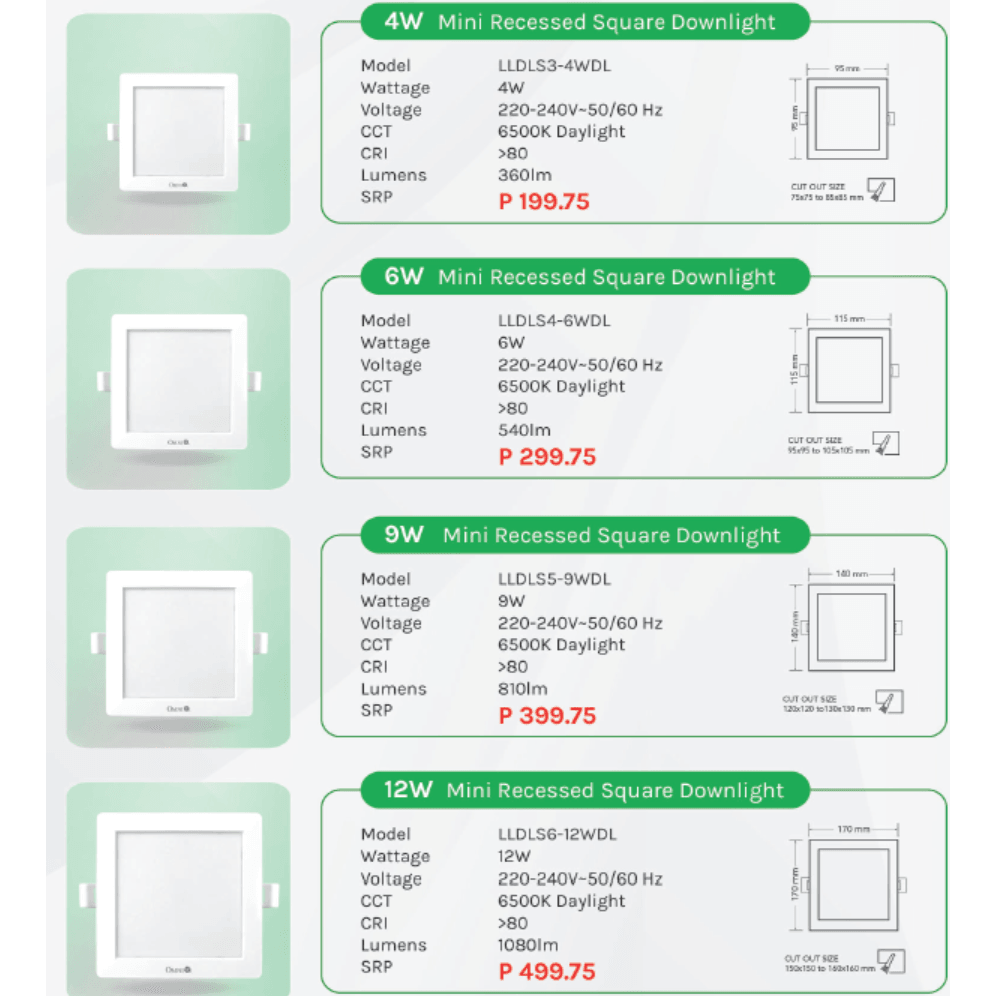 Omni Mini Recessed Square Downlight