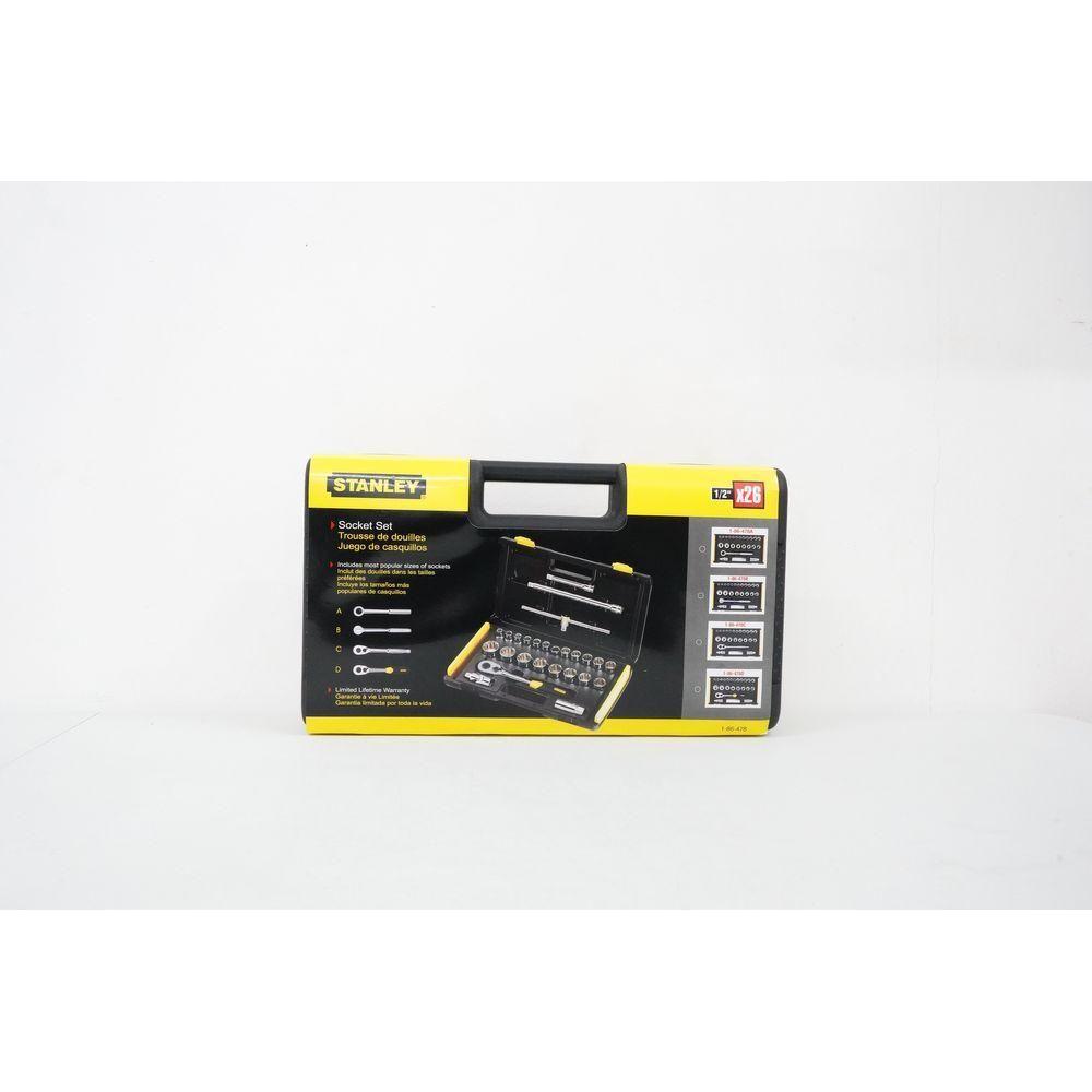 Stanley 86-478 1/2" Drive Socket Wrench Set 25pcs (1/4-1-1/4") | Stanley by KHM Megatools Corp.