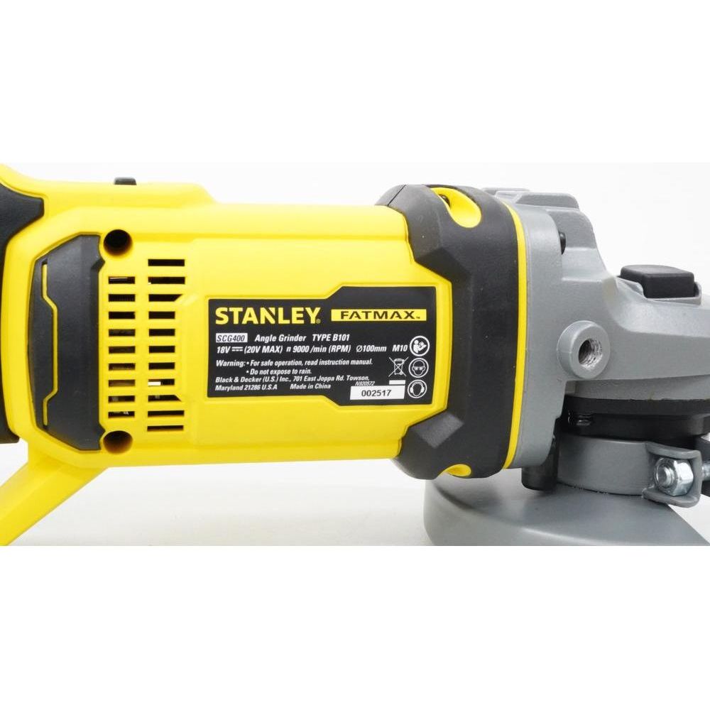 Stanley SCG400 18V / 20V Cordless Angle Grinder 4" (Bare) | Stanley by KHM Megatools Corp.