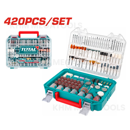 Total TAKMG4208 420pcs Accessory Kit Set for Rotary Tool
