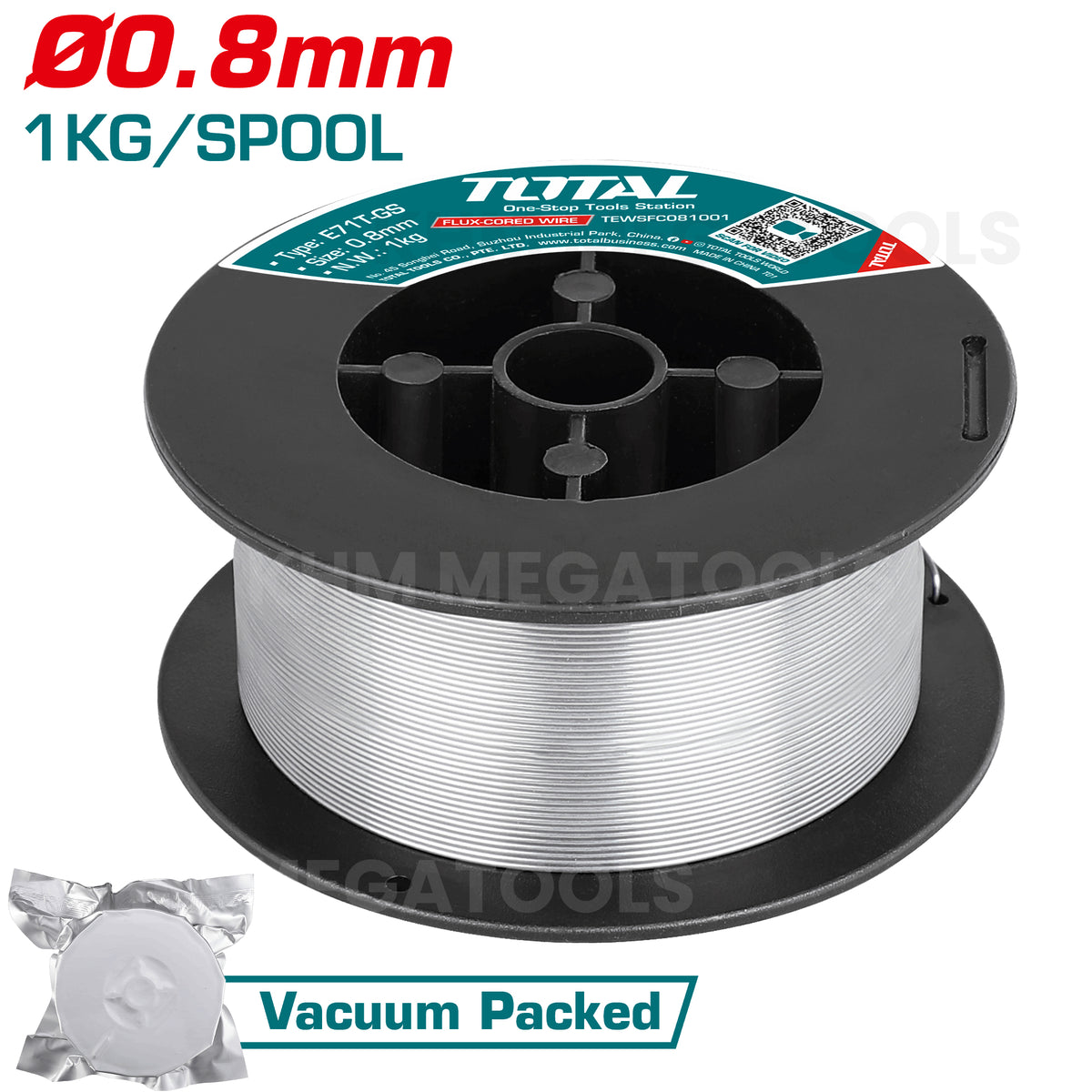 Total TEWSFC081001 Flux Cored Wire 0.8mm / 1 kg