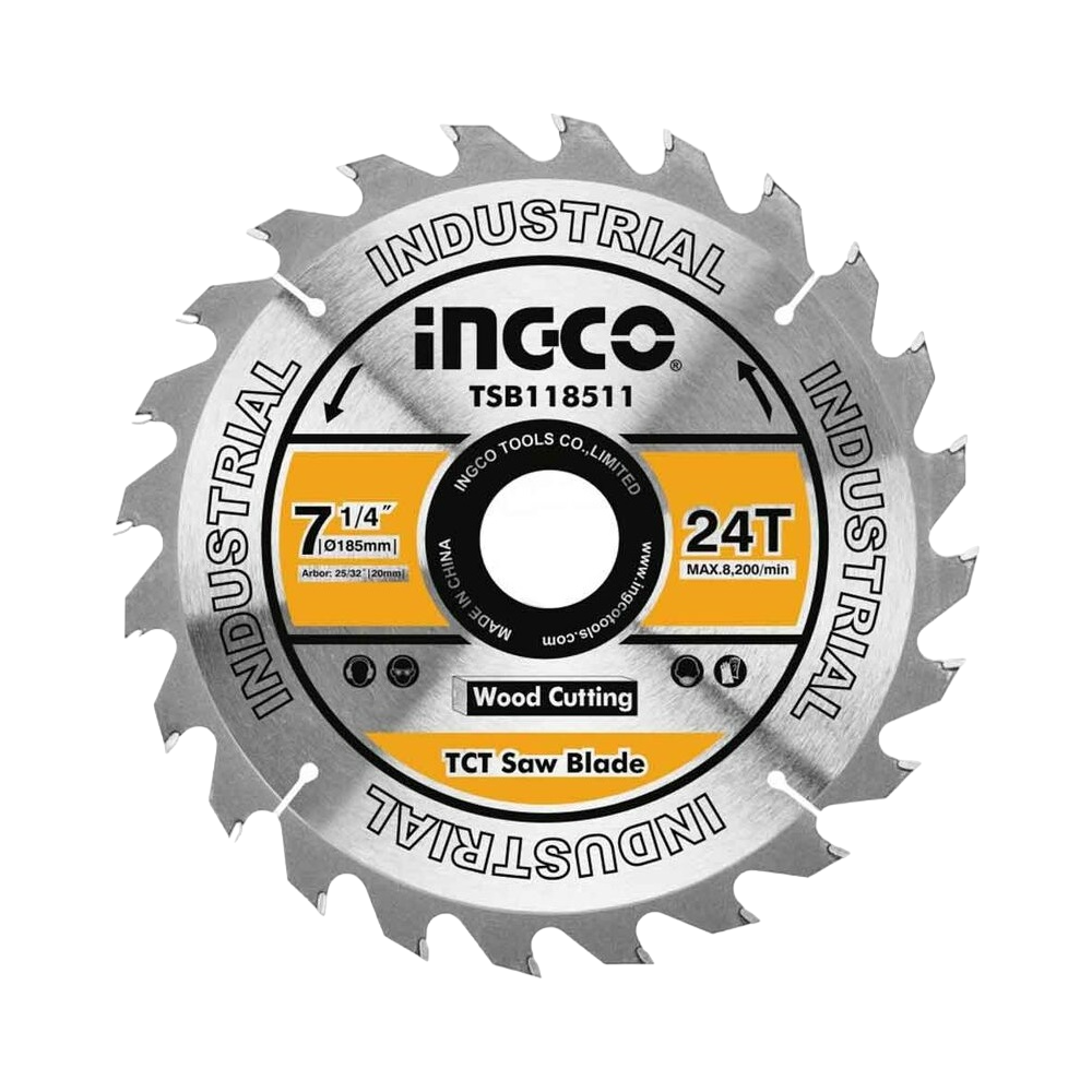 Ingco TSB118511 TCT Circular Saw Blade 7-1/4" 24T | Ingco by KHM Megatools Corp.