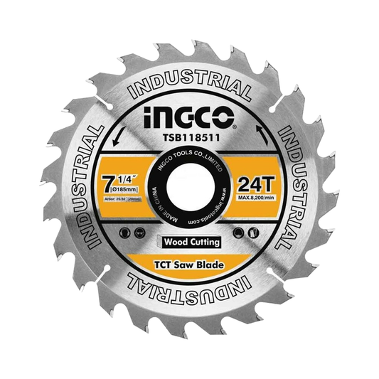 Ingco TSB118511 TCT Circular Saw Blade 7-1/4" 24T | Ingco by KHM Megatools Corp.