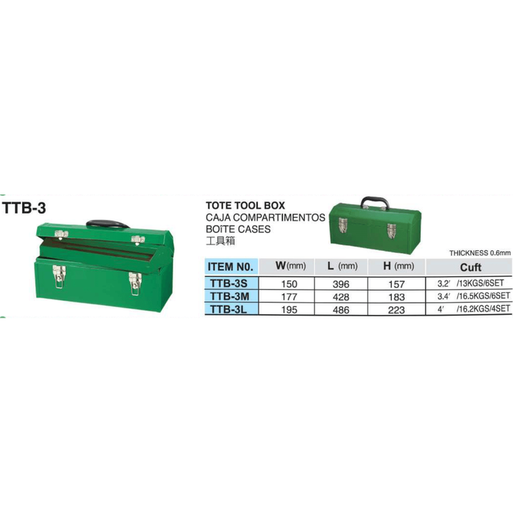 Hans TTB-3M Extra HD Metal Tool Box / Tote Tool Chest – KHM Megatools Corp.
