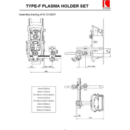 Koike Type-F Plasma Torch Holder Set - KHM Megatools Corp.