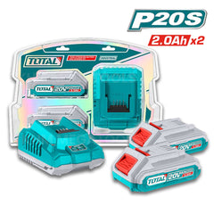 Total TFBCPK1222 20V Lithium-Ion Battery and Charger Kit Set 2.0Ah