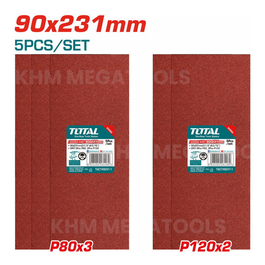 Total TAC749241-1 Sanding Sheet 90x231mm (5pcs)