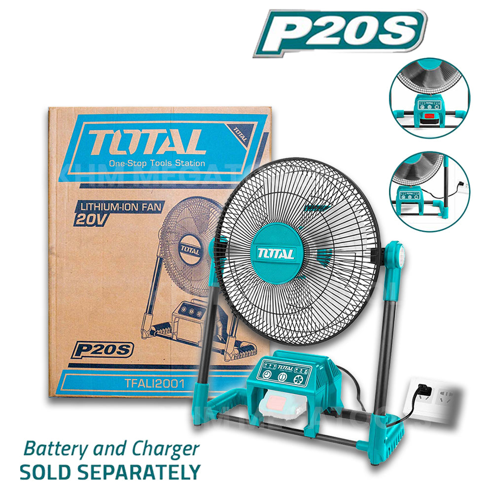 Total TFALI2001 20V Cordless Fan 13" [Bare]