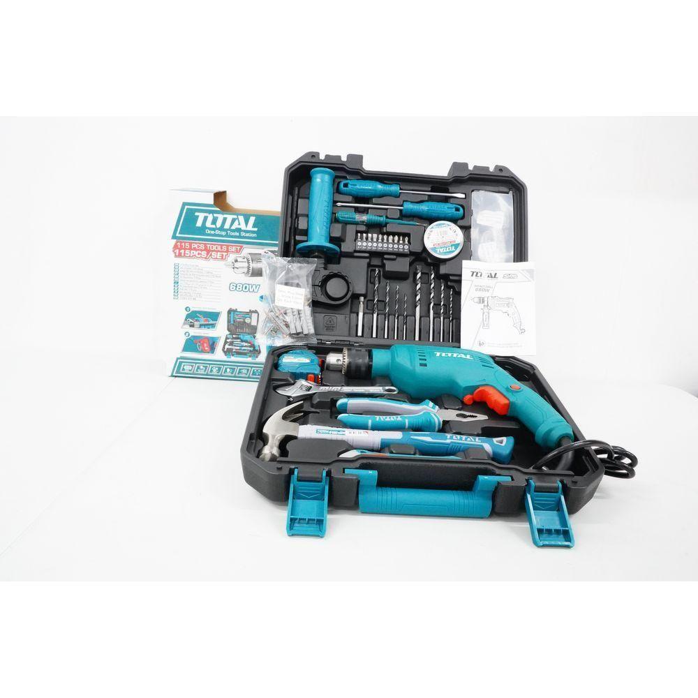 Total THKTHP1152 Hammer Drill with Hand Tools Set (115pcs) Secondary image