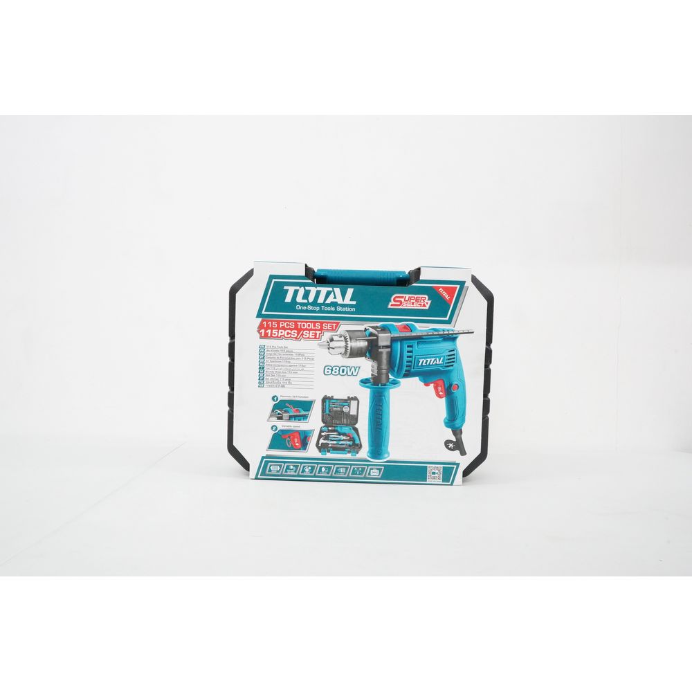 Total THKTHP1152 Hammer Drill with Hand Tools Set (115pcs) | Total by KHM Megatools Corp.