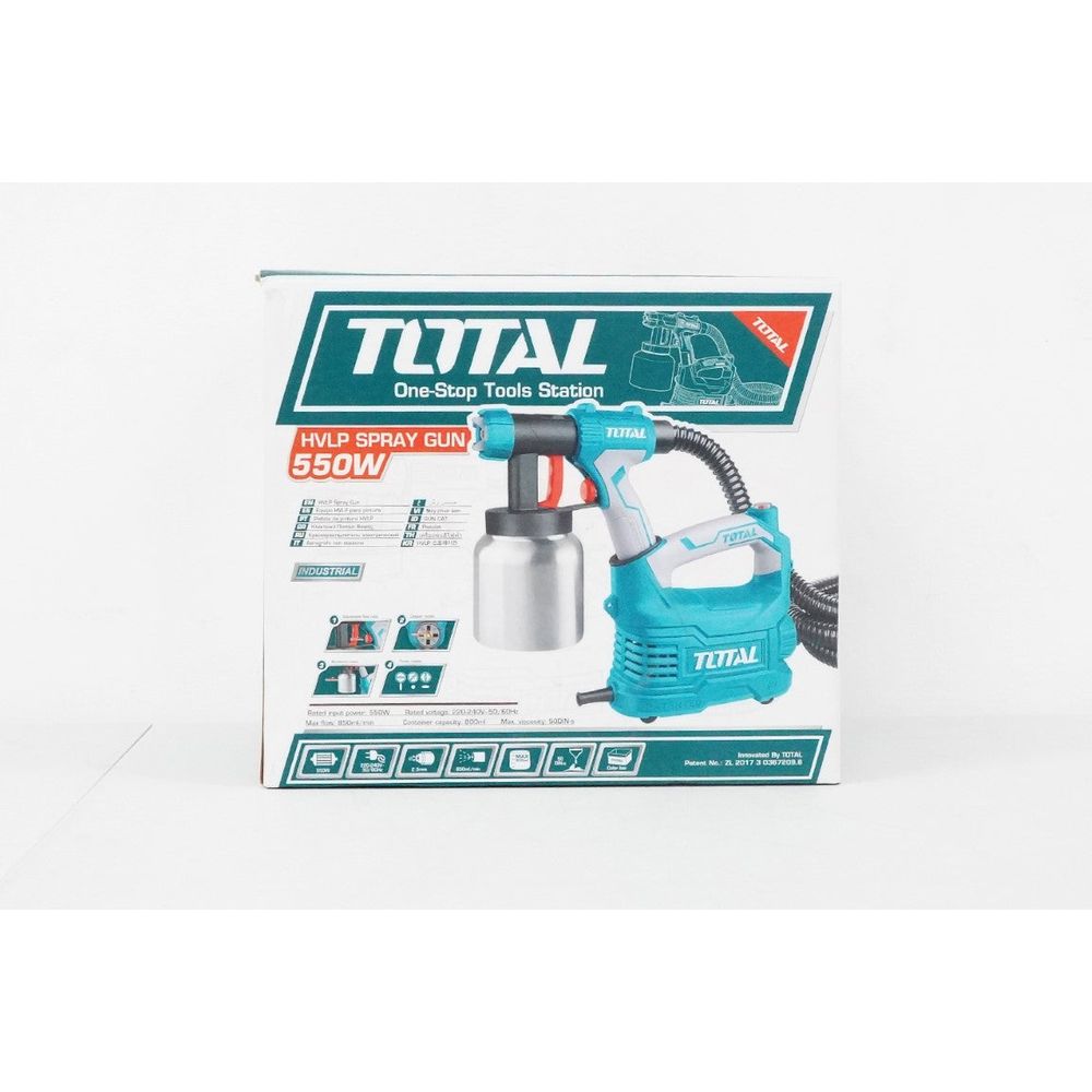 Total TT5006-2 Electric HVLP Paint Spray Gun (Aluminum Can) 550W | Total by KHM Megatools Corp.