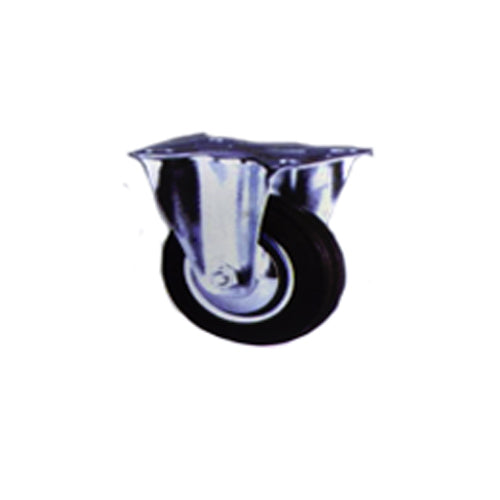 UT Fixed Industrial Caster Wheel Black Rubber | UT by KHM Megatools Corp.
