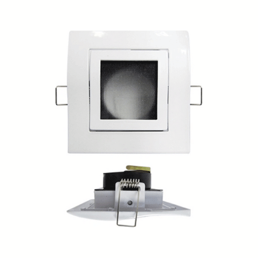 Firefly Square Recessed Type MR16  Uni-directional with Frosted Curved Glass | Firefly by KHM Megatools Corp.