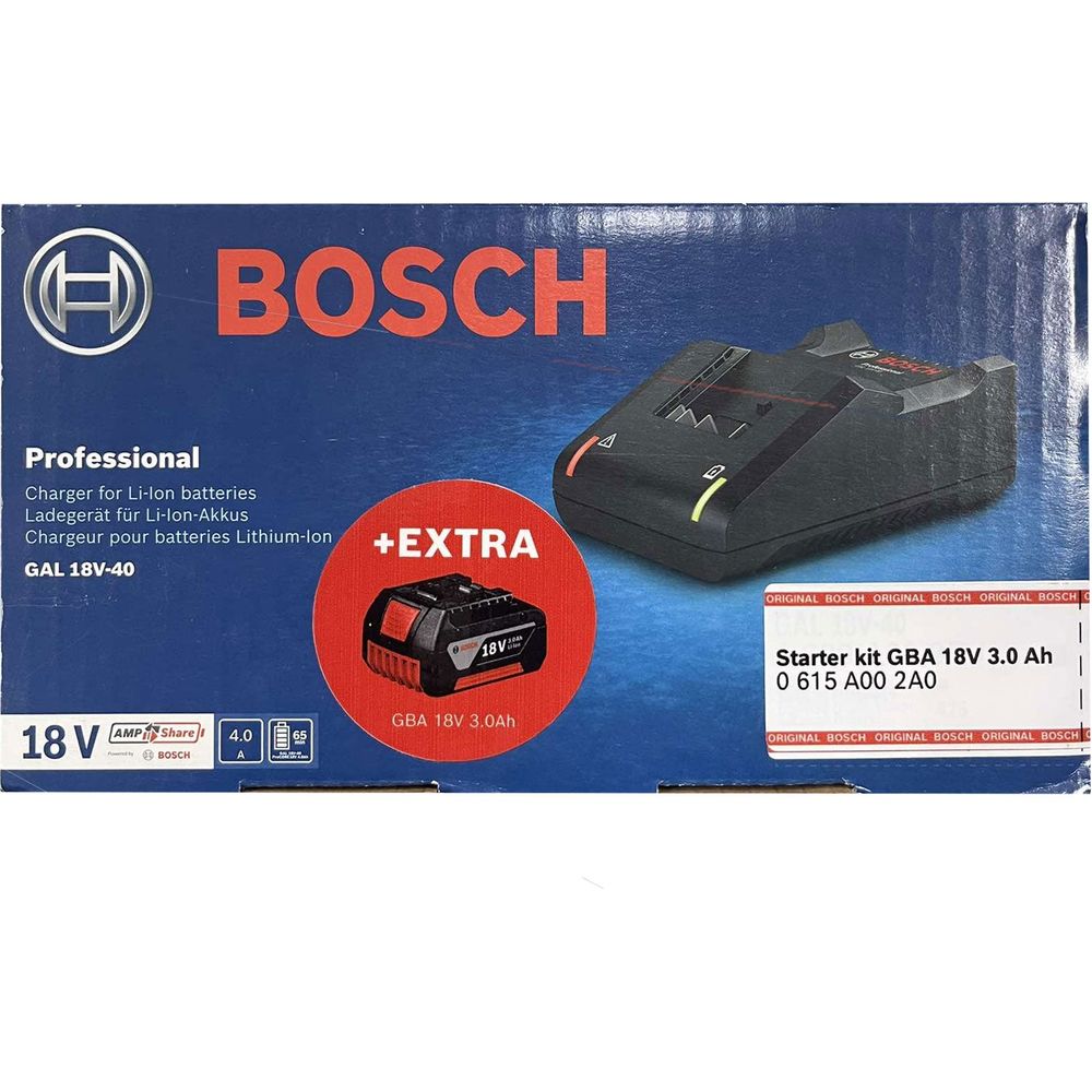 Bosch GAL 18V-40 Quick Charger 18v +Extra 3.0ah Battery | Bosch by KHM Megatools Corp. Main image