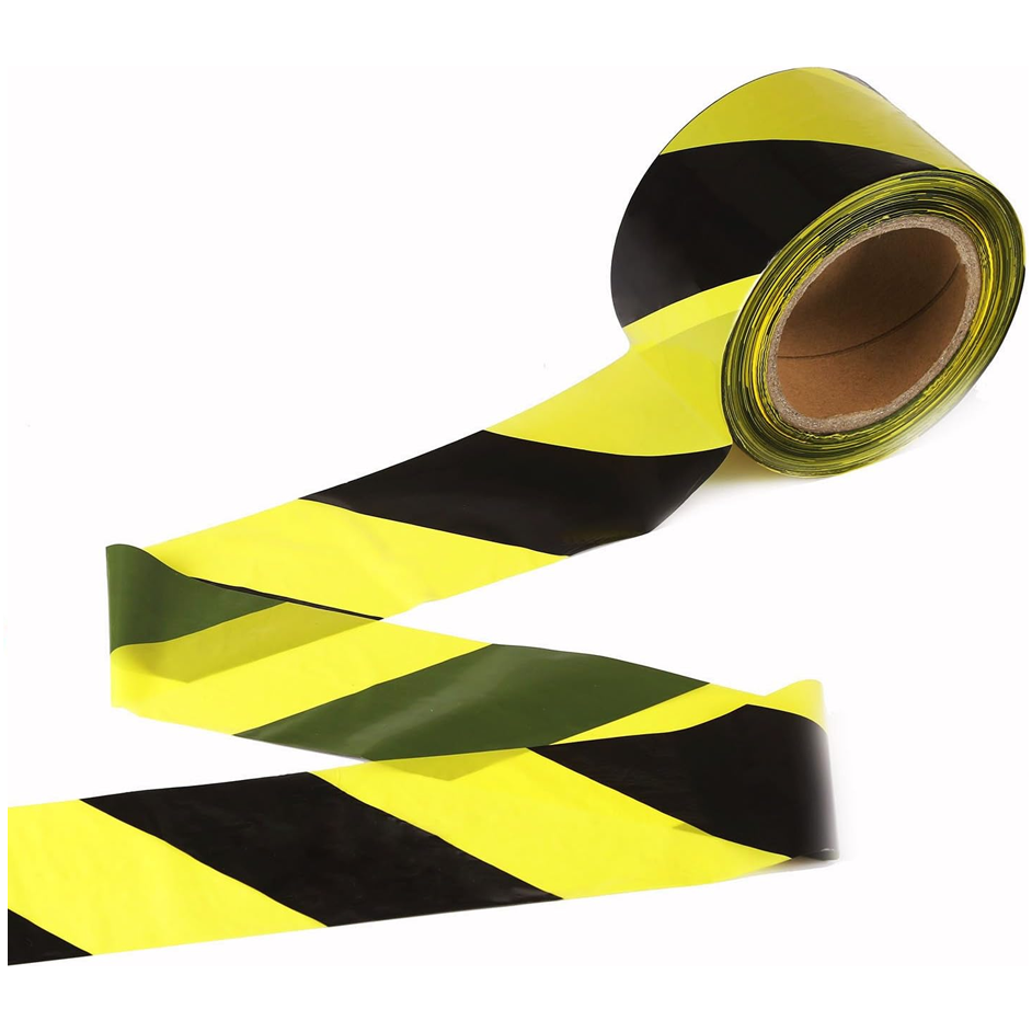 TL-Lift Barricade Warning Black/Yellow Tape 3" | TL-LIFT by KHM Megatools Corp.