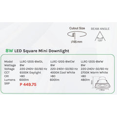 Omni LED Mini Recessed Downlight (Square) - KHM Megatools Corp.